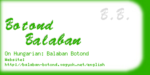 botond balaban business card